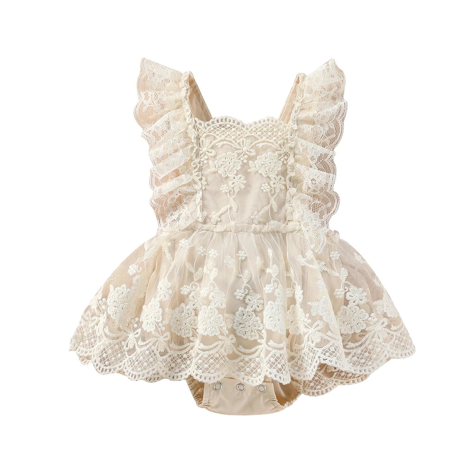 Kids' Dress Summer infant Girl Baby Lace Flutter Sleeve Uniform Dress toddler Baby Princess Crawling Clothing newborn clothes