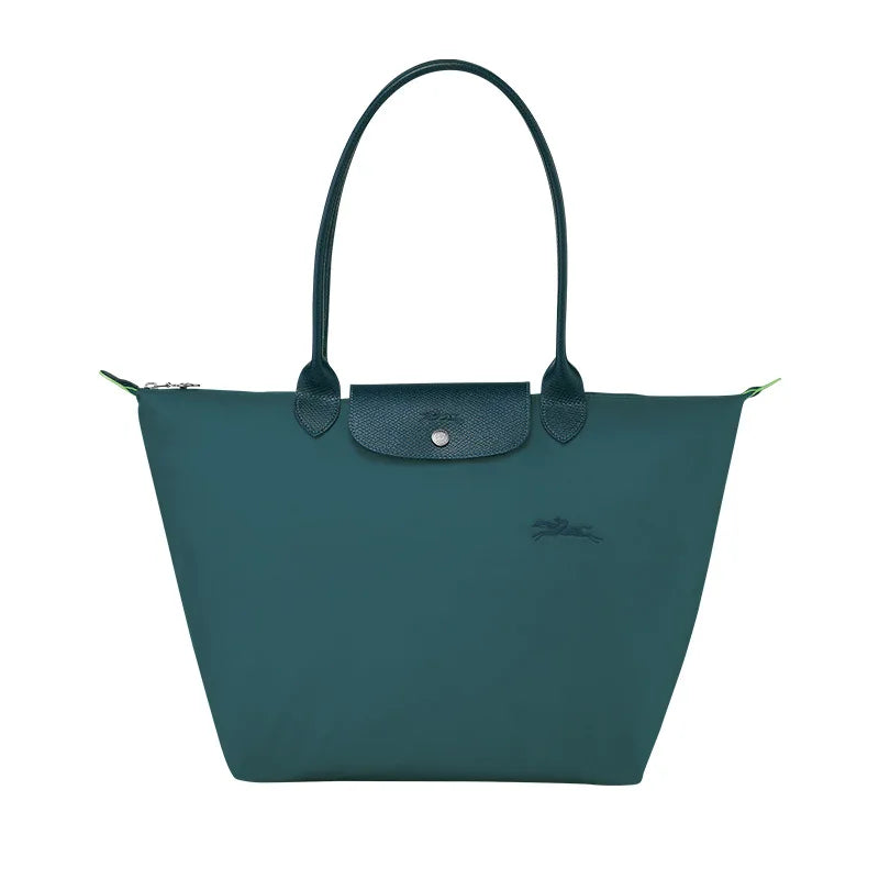 1 Women foldable hobos nylon Handbag Bags Classics Lady Tote Bag embroidered Shoulder Bags short and longchamp handles bags