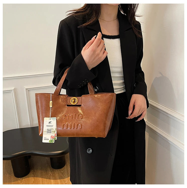 Women's Fashion Leather Crossbody Bag Shoulder Bag Handbag Combo Luxury Brand Classic Elegant Designer Style