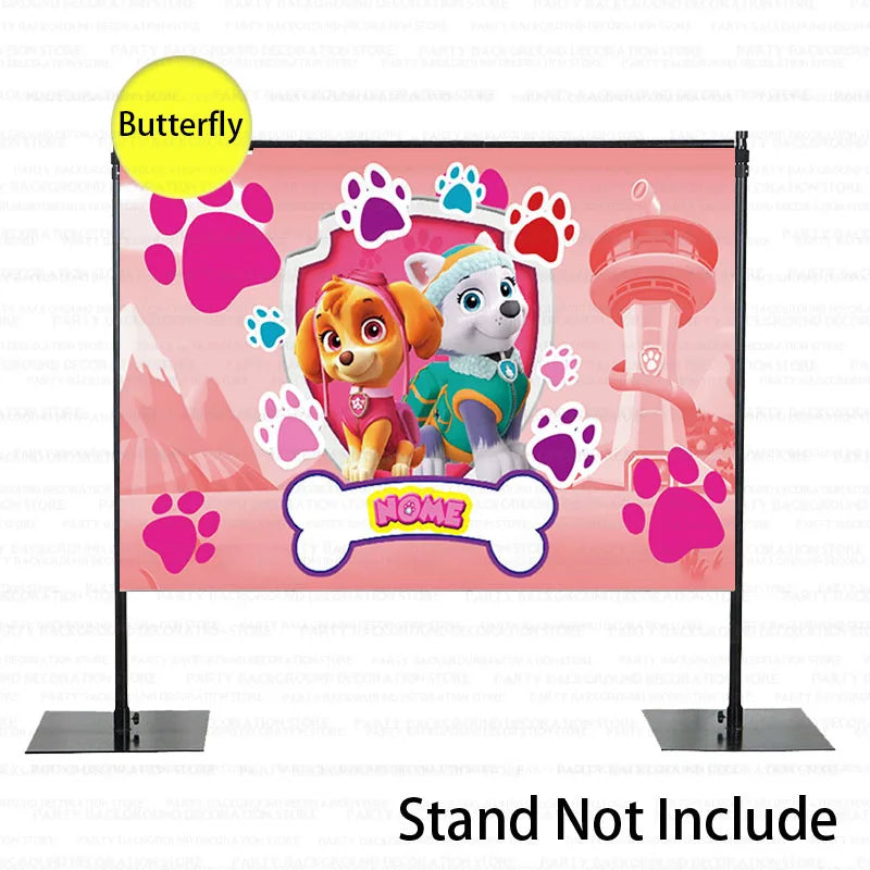Halloween Paw Patrol Dogs Rescue Chase Marshall Skye Boys Backdrop Girls Birthday Party Decor Baby Shower Background Banner