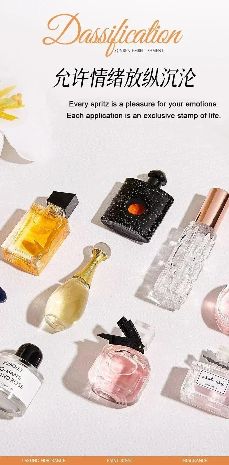 Perfume 60ML Women Mens Pheromones Fragrance Long Lasting Woody Floral Cologne Compact Portable Perfume Luxury Gift Set