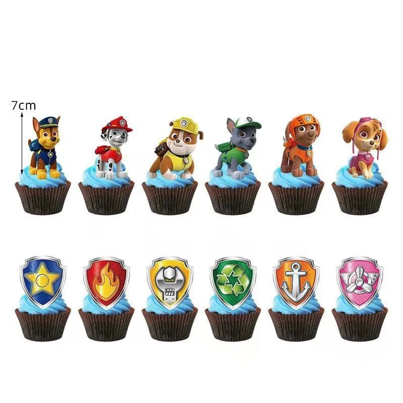 PAW Patrol Birthday Decoration Supplies Party Favor Water cups plates tableware Knife fork and spoon Party tableware and supplie