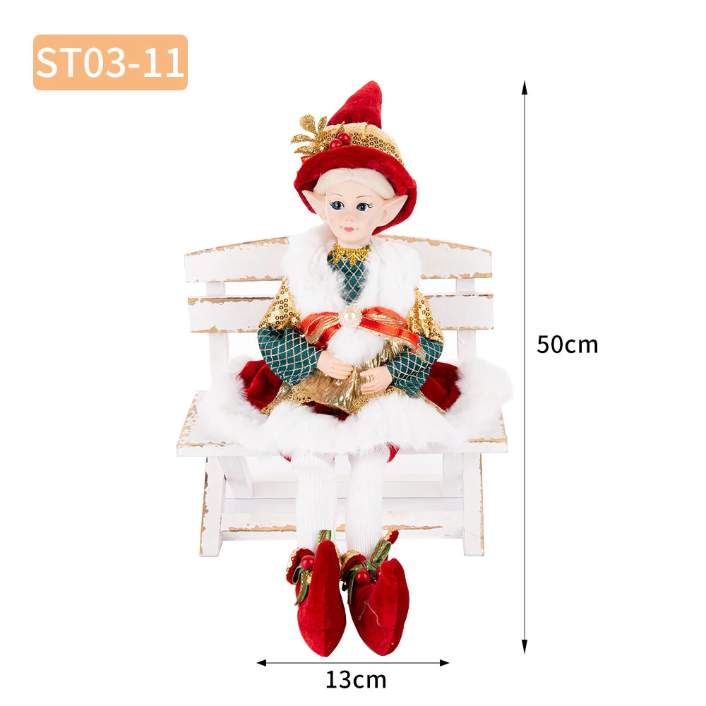 Hanging Decoration Navidad Natal 2025 New Year Gifts Elf Boy Dolls with Mask Christmas Tree Pendant Ornaments Elf Gifts