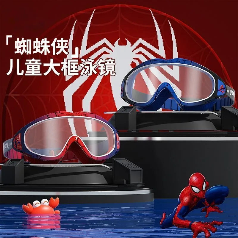 Marvel's new Spiderman boy new creative cartoon anime peripherals HD anti-fog waterproof swimming professional diving glasses