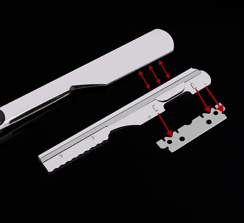 Rasoir de barbier coupe de cheveux barbe sourcils rasage outils dépilation manuelle rasoirs à bords droits