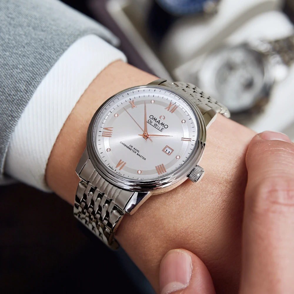 Top Luxury Business Men's Quartz Watch, Hollow Design, Stainless Steel Strap, Fashionable Business Casual Versatile Stylish Trendy Men's Watch, First Choice for Gift Giving, Brand-Name Watch