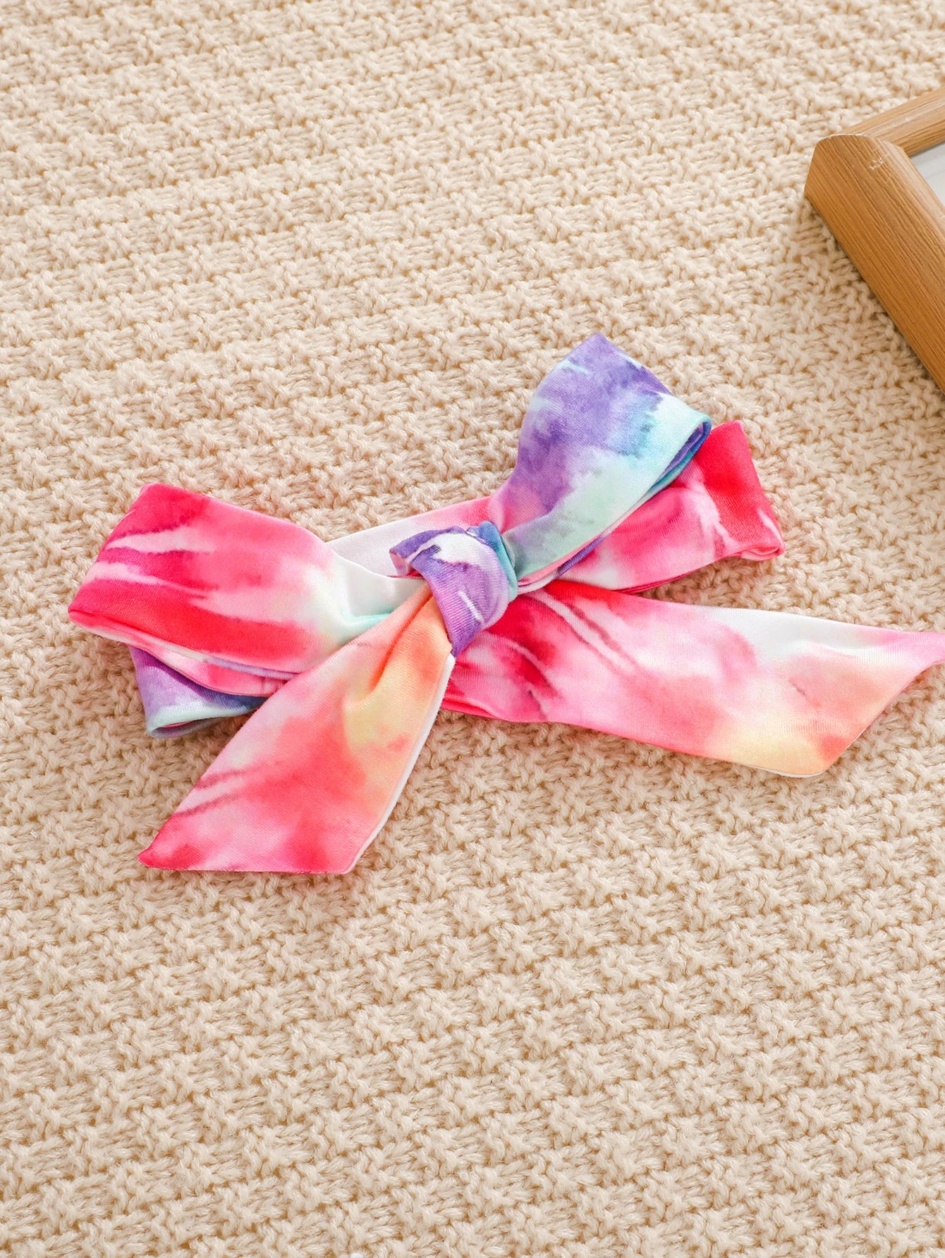 Newborn Girl Tie - Dye Romper Outfit: "Daddy's Little Girl" Print with Headwrap & Hat