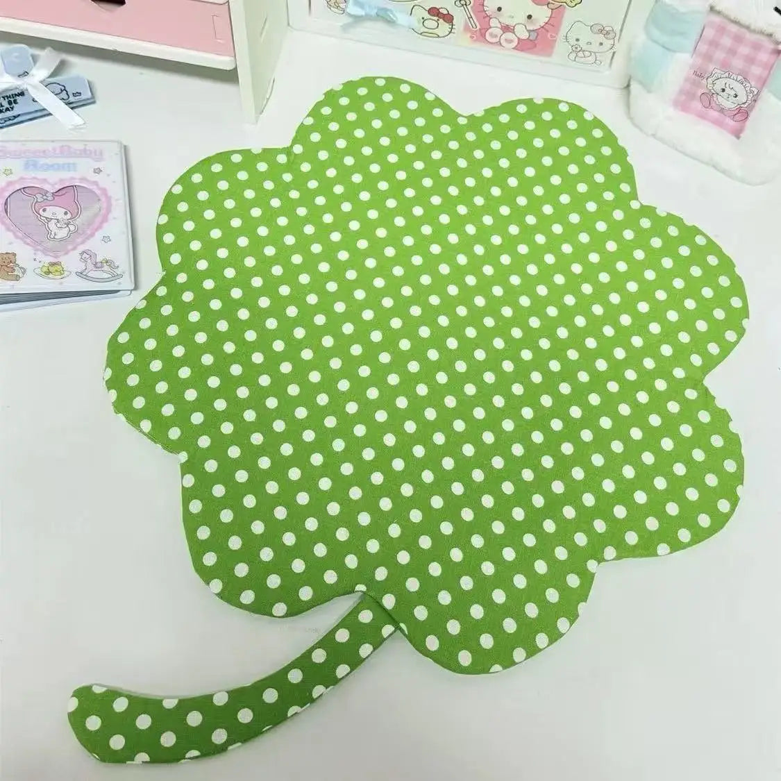 New Four-leaf Clover Placemat Photo Background Cloth Placemat Tablecloth Breakfast Dessert Korean Style Photo Props Decoration