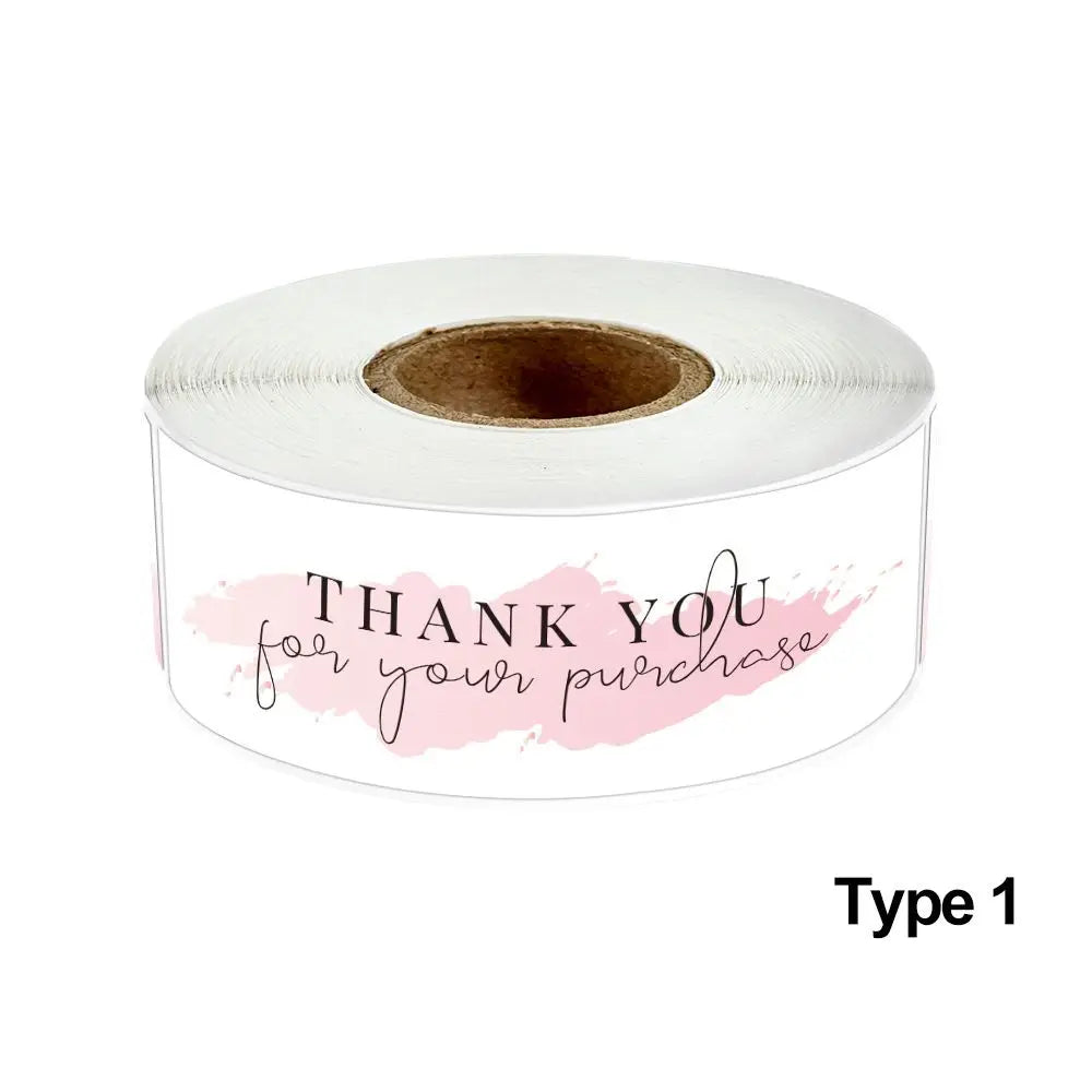 120PCS/Roll  Thank You For Your Orders Stickers Sealing Labels 1*3inch Small Business Packaging Decals Gift Wrapping
