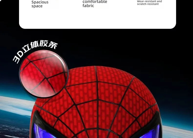 Marvel Spiderman Mask With Hard Face Shell & Magnetic Eyes Hero VenomScreen Printed Fabric 3d Webs Manual version Cos Gift