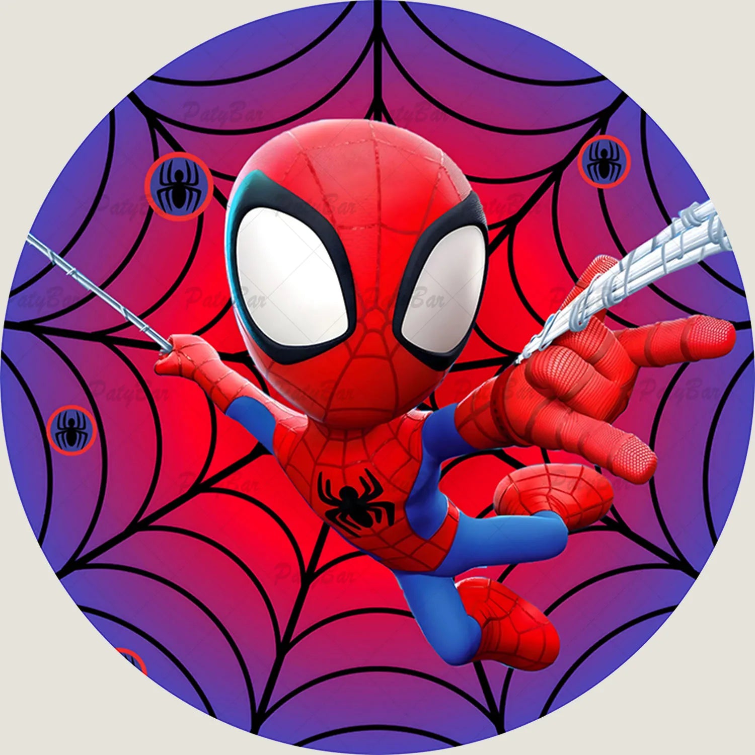 Round Spidey and Amazing Friends Background Kids Birthday Party Backdrop Spider Circle Banner Photography Studios Props