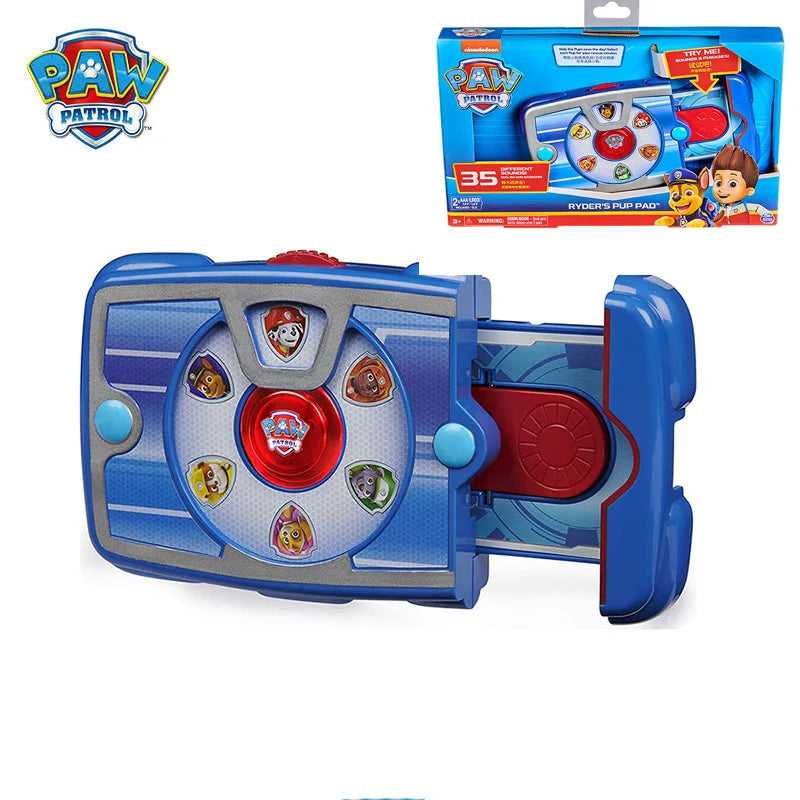 Original PAW Patrol Ryder Pup Pad Tablet Mission Launcher Rescue Team Dog Calling Pad Kids Toys Cosplay Sounding Toys Anime Doll