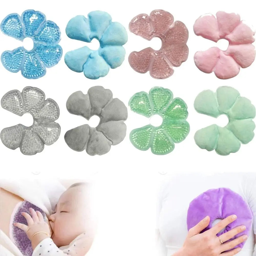 2pcs Petal Design Breast Therapy Pads Ice Compress Reusable Breastfeeding Gel Pads Ice Pack Pain Relief Patch