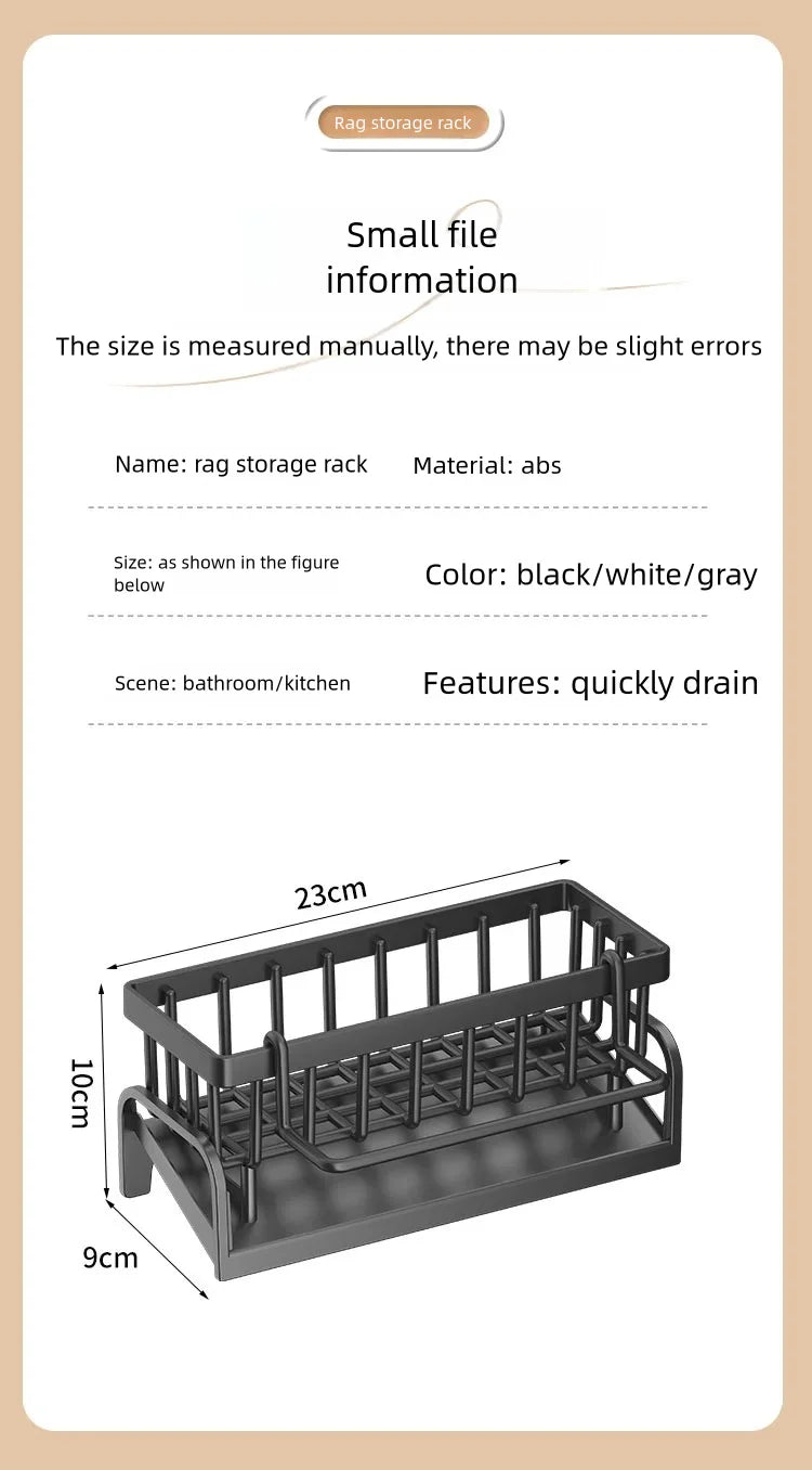 Tap Mounted Shelf for Home Kitchen Accessories Kitchen Spice Storage Shelf with Drainage Rack Installation Sink Organizer