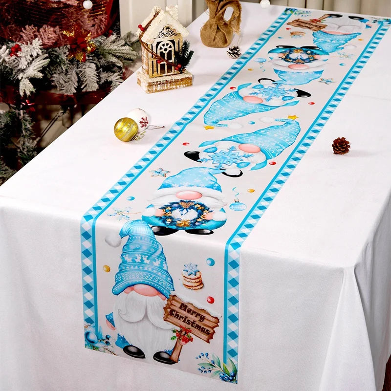 Christmas Table Runner Merry Christmas Decoration for Home Xmas Party Decor 2025 Navidad Notal Noel Ornament Happy New Year 2026