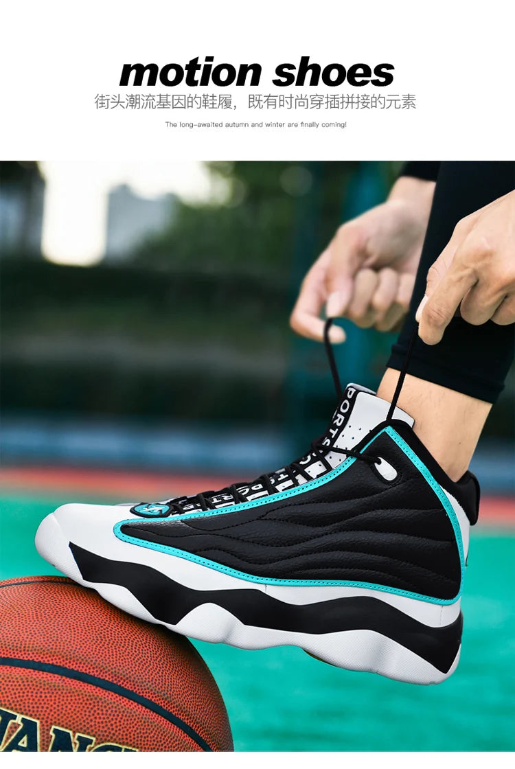 High Quality Mens Fitness Basketball Shoes Basketball Shoes Mens Sneakers Autumn High Top Anti-skid Outdoor Sneakers