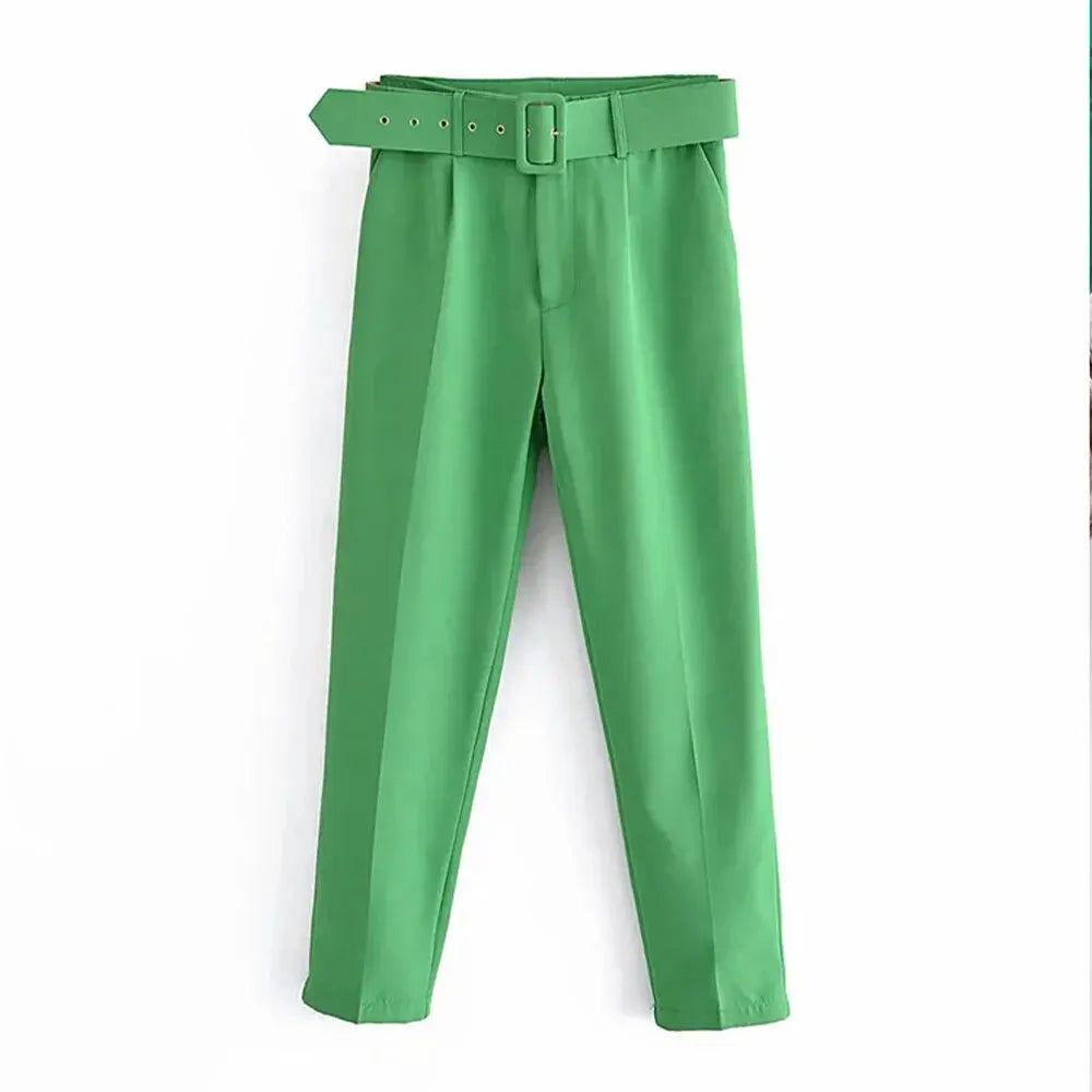 Ensemble 2 pièces pantalon taille haute et veste de bureau