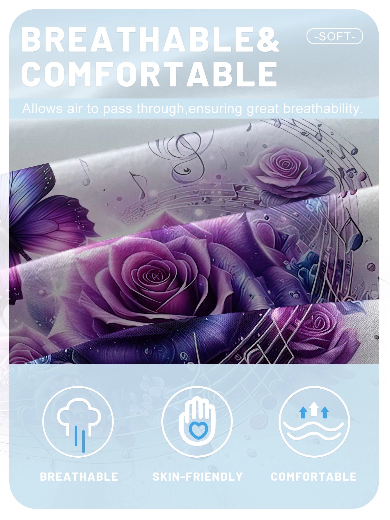 1 Simple modern Plant Flower Purple Rose digital printed frosted Fitted Sheet,bedroom printed bed cover,bedding(No pillowcase)