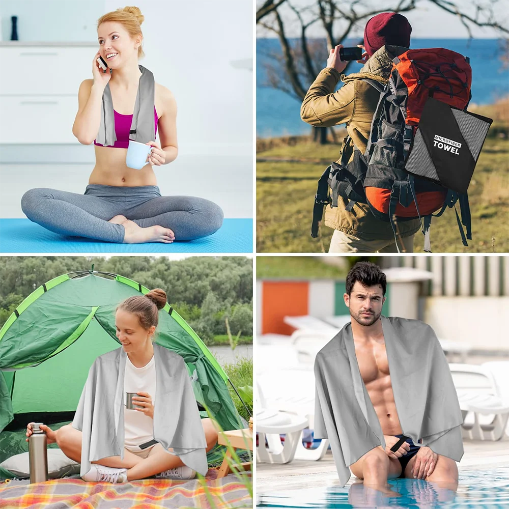 Quick-Drying Bath Towel Microfiber Bathroom Towel With Portable Bag Highly Absorbent & Fast Drying for the Body After Bathing