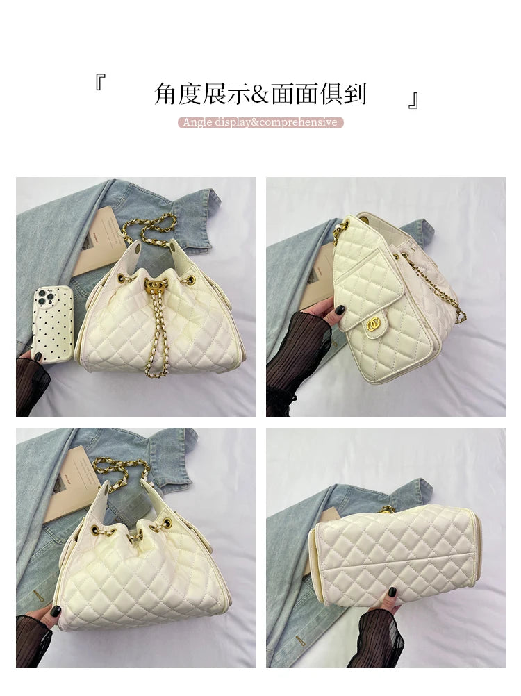 Luxury Messenger Bag For Ladies, Genuine Leather Shoulder Handbag Famous Designer Elegant Classic Women Style