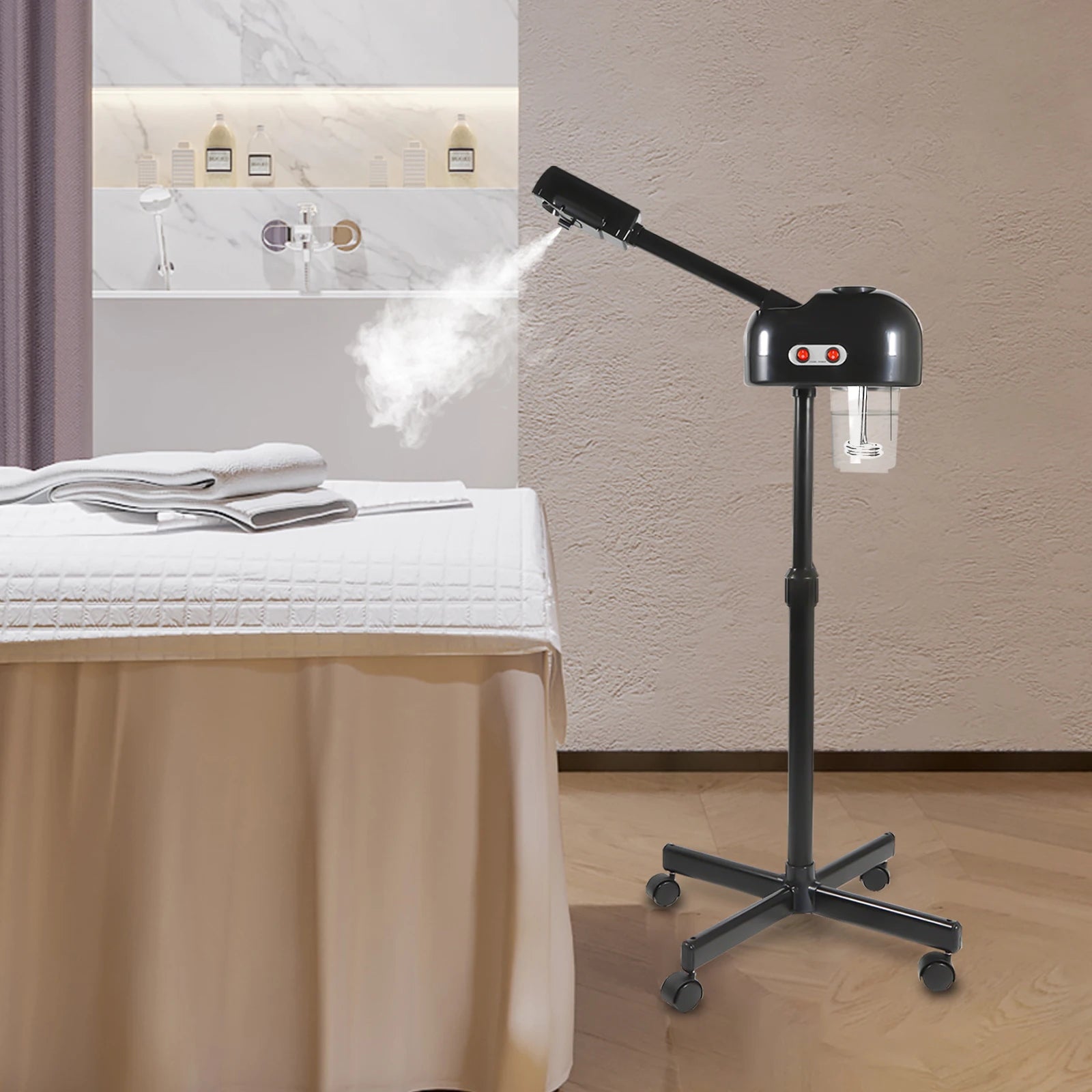 800W Facial Steamer Steam Height Adjustable Facial Sauna, SPA Facial Treatment Sprayer, Humidifier Ozone Steamer 750 ml