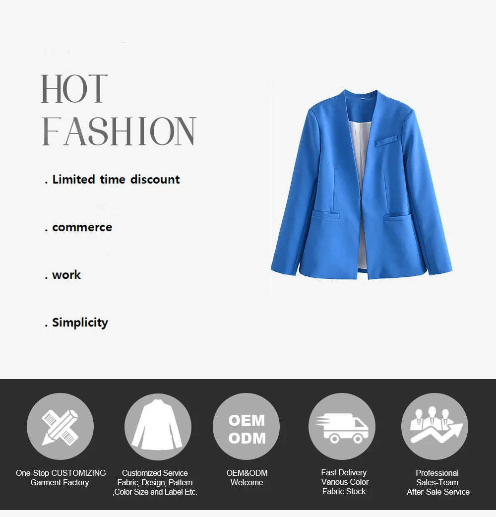 Ensemble 2 pièces pantalon taille haute et veste de bureau