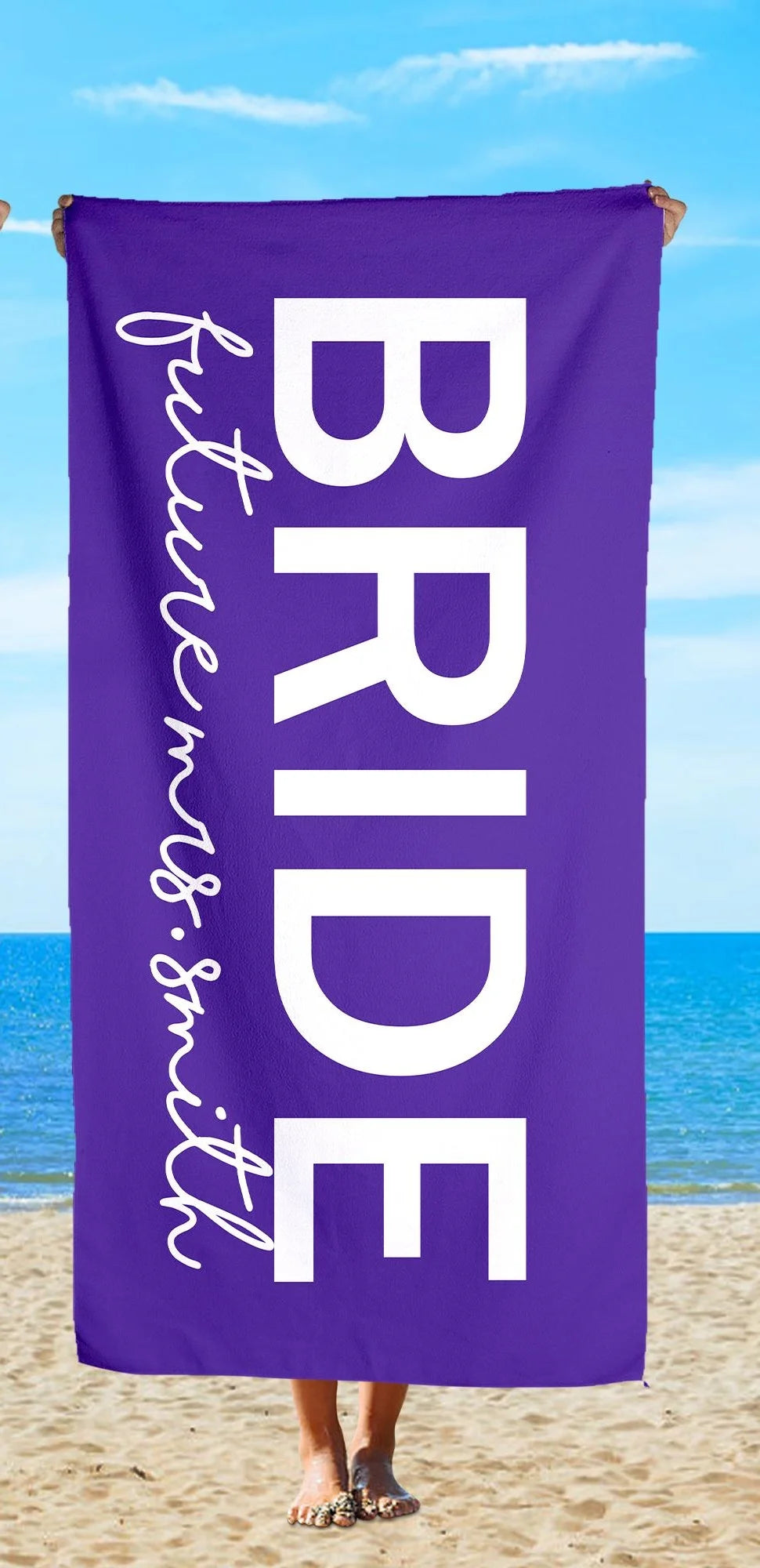 Microfiber Quick Dry Beach Towel Personalized Towel Customized with Names Words Logo Suitable Seaside Gym Yoga Fitness Travel