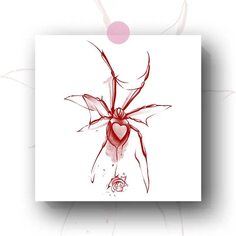 Spider Temporary Tattoo Stickers Butterfly Rose Flower Tatoo Y2K Cute Tatto Art Fake Tattoos for Women Sexy Tattoo Sticker