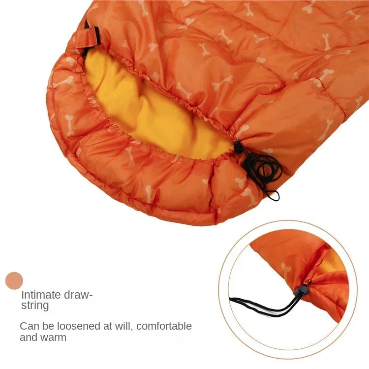 Dog Sleeping Bag Bone Pet Sleep Mat Outdoor Camping Warm Kennel Pad Dog Bed Blanket dog beds for medium dogs pet supplies puppy