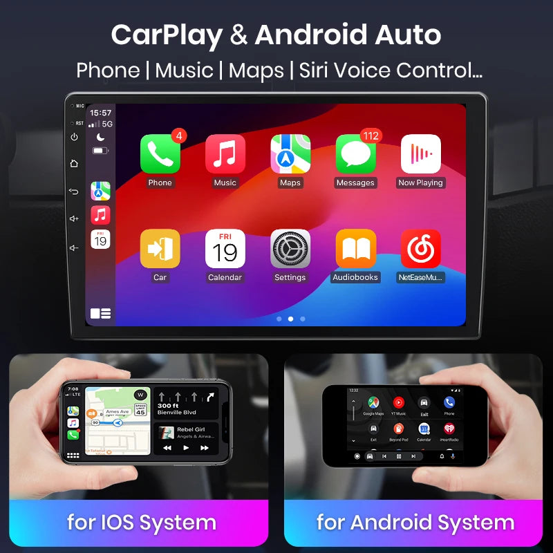 AWESAFE CarPlay اللاسلكي لنظام Apple Android 13 راديو السيارة لسيارة Renault Clio 4 2012 2013 2014-2016 شاشة الوسائط المتعددة ستيريو نظام تحديد المواقع العالمي (GPS)