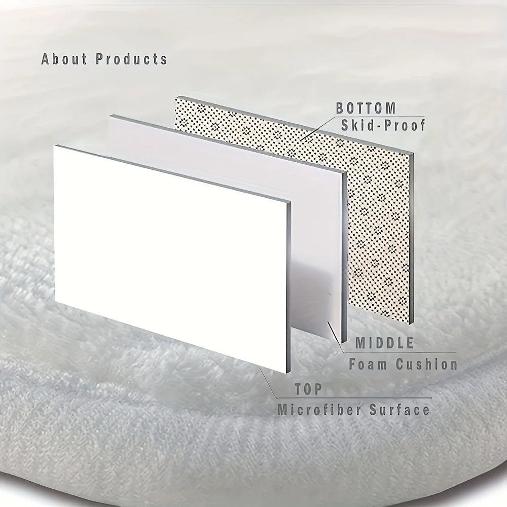 VIKAMA Christmas Pink Carpet Snowman Castle Floor Mat Living Room Carpet Bedroom Bedside Rug Soft Doormat Welcome Carpet Home De