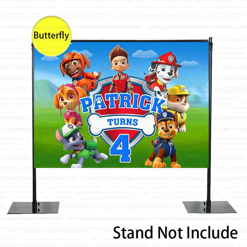 Halloween Paw Patrol Dogs Rescue Chase Marshall Skye Boys Backdrop Girls Birthday Party Decor Baby Shower Background Banner