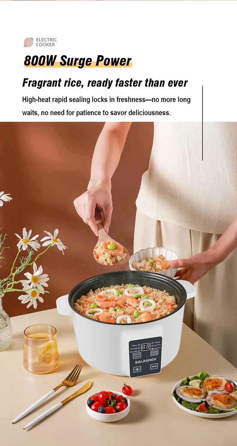 220V Multi Cookers Portable Electric Cooker Household Non-stick Pan Hot Pot Rice Cooker Cooking Appliances