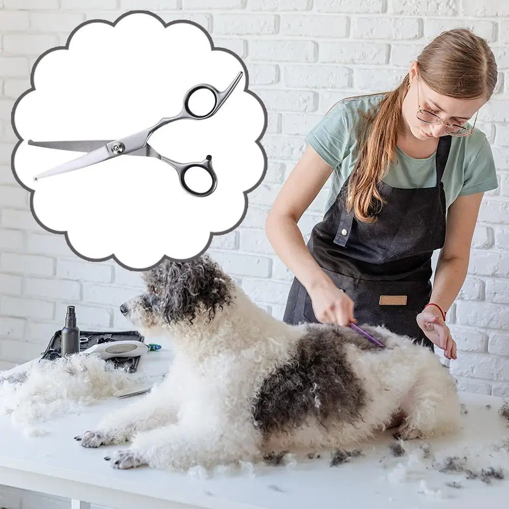 1PC Up Curved Pet Grooming Scissors Right And Left Hand Dog Grooming Hair Shears Professional Hairdressing Scissors