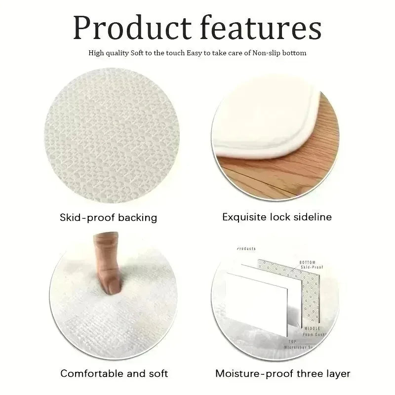 1PCS Christmas Snowflake Area Mat Red with Gold and White Santa Claus Living Room Bedroom Decoration Holiday Home Decoration