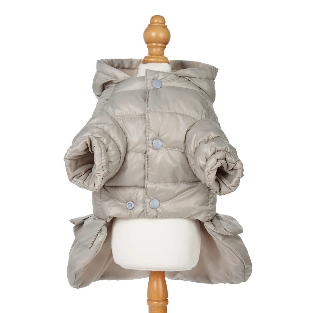 Warm Pet Clothes Cozy Hooded Button Puppy Jacket For Small Medium Dog Winter Warm Waterproof Vest Coat Costume Chihuahua Outfits