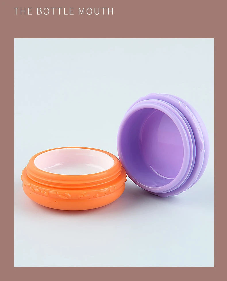 10G 20/50/100pcs Plastic Cosmetic Cream Containes, Candy Color Macarons Lipstick/Lip Balm Sub Package,Cute Eyeshadow Powder Case