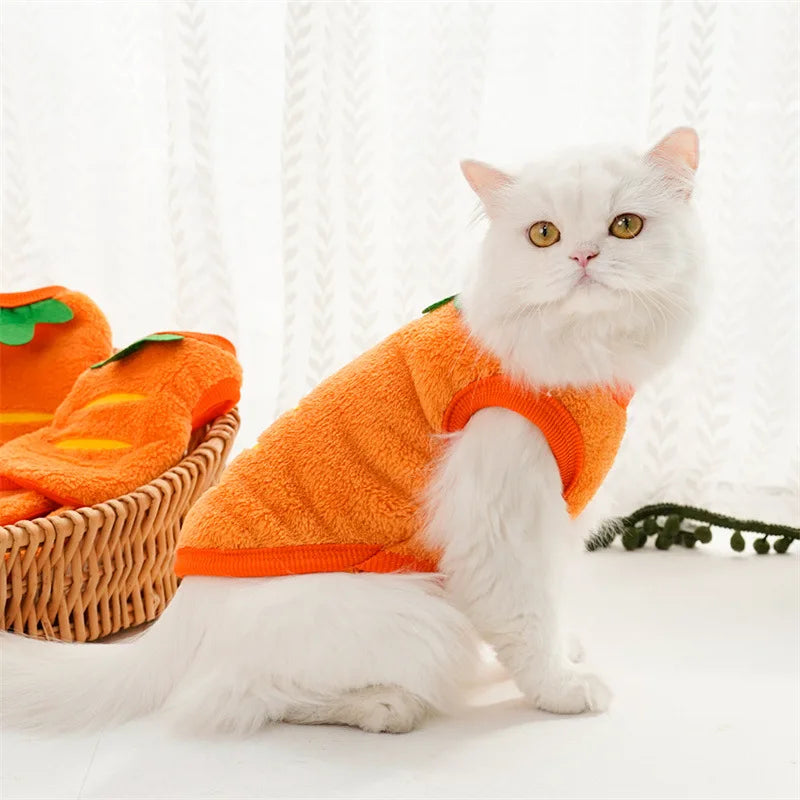 New Pet Dog Winter Warm Carrot Clothes Dog Plus Fleece Sweater Cat Clothing Supplies Designer Dog Clothes Cat Clothes