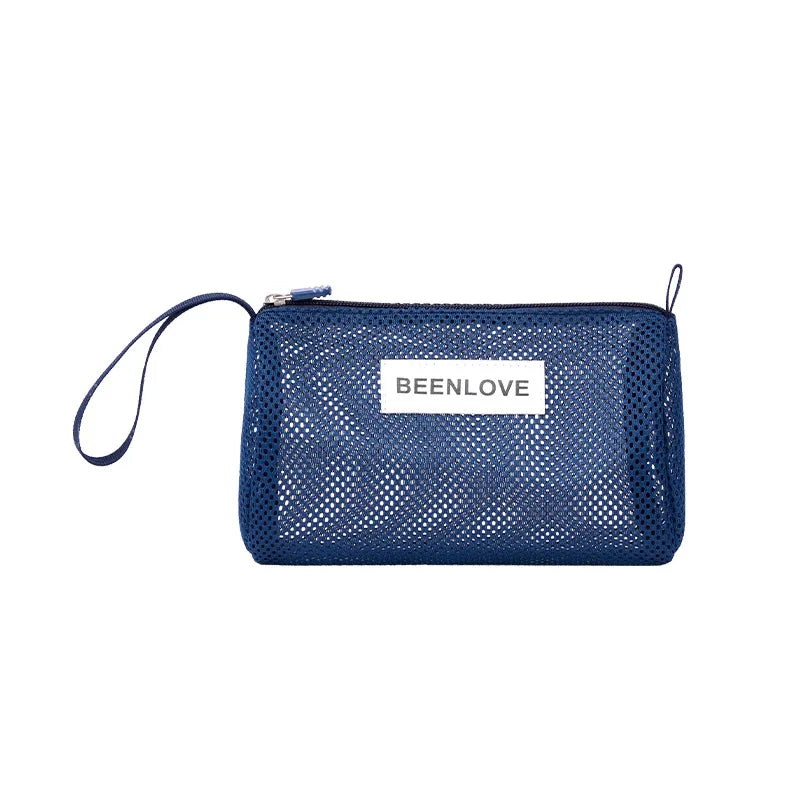 Cosmetics Storage Bag Large Capacity Mesh Bag Quick Dry Travel Beach Storage Bag Portable Swimming Bag Fashionable Mesh Wash Bag