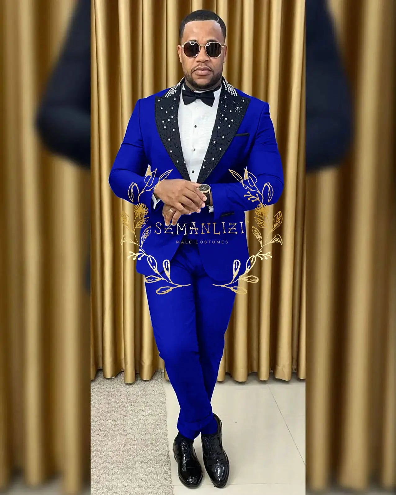 Smoking perler noir 2 pièces collection 2025