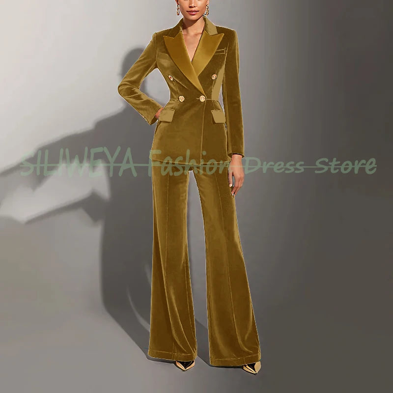 Ensembles femmes velours vert