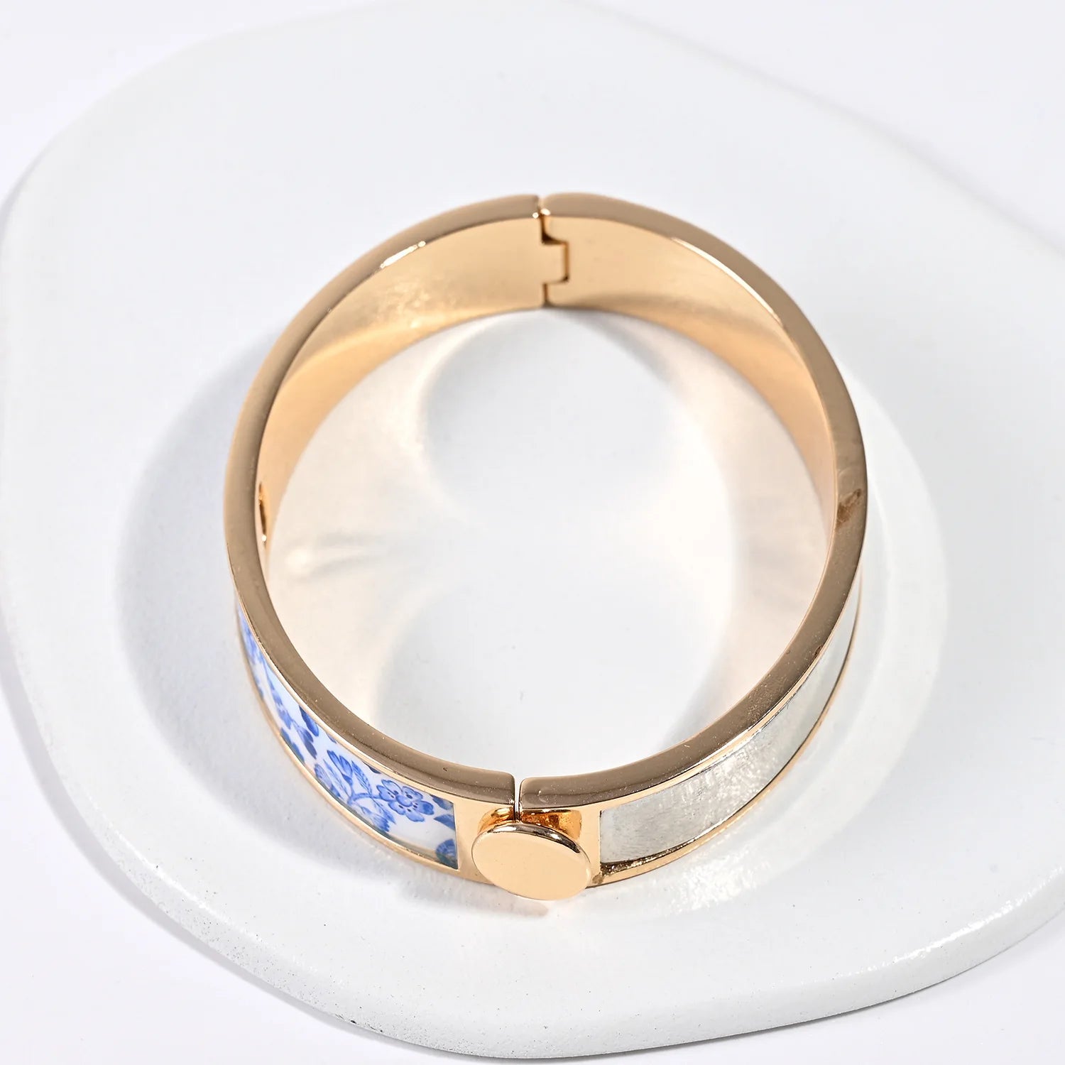 Fashion Exquisite Blue and White Porcelain Bracelet Simple Bangle Women Jewelry Accessories Birthday Party Gift Wholesale