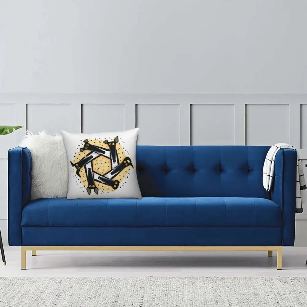 Custom Cute Whippet Greyhound Pillow Case Decor Home Hound Dog Luxury Cushion Cover Car Pillowcase