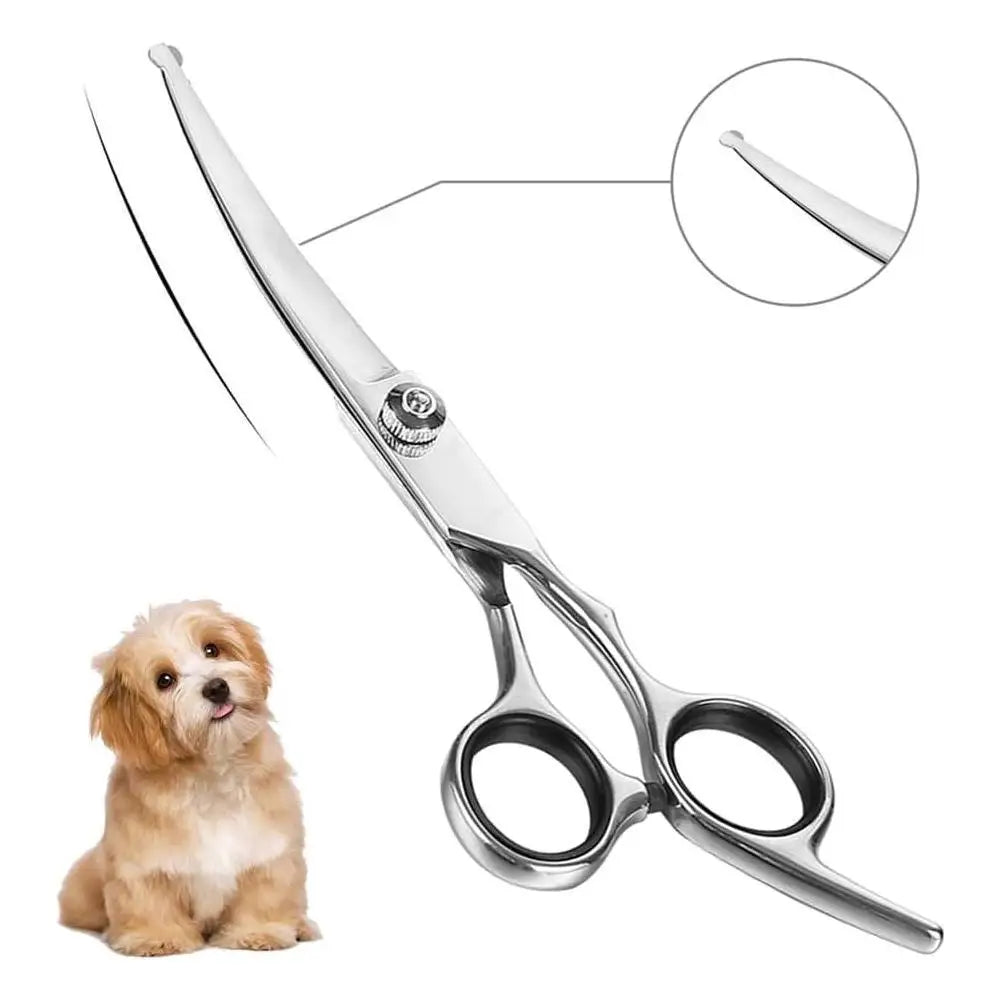 1PC Up Curved Pet Grooming Scissors Right And Left Hand Dog Grooming Hair Shears Professional Hairdressing Scissors