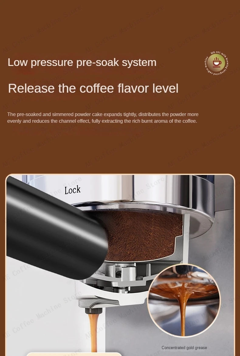 Automatic Coffee and Milk Frother All-in-one Machine 20bar Household Small Espresso Coffee Machine Multi-function Coffee Maker