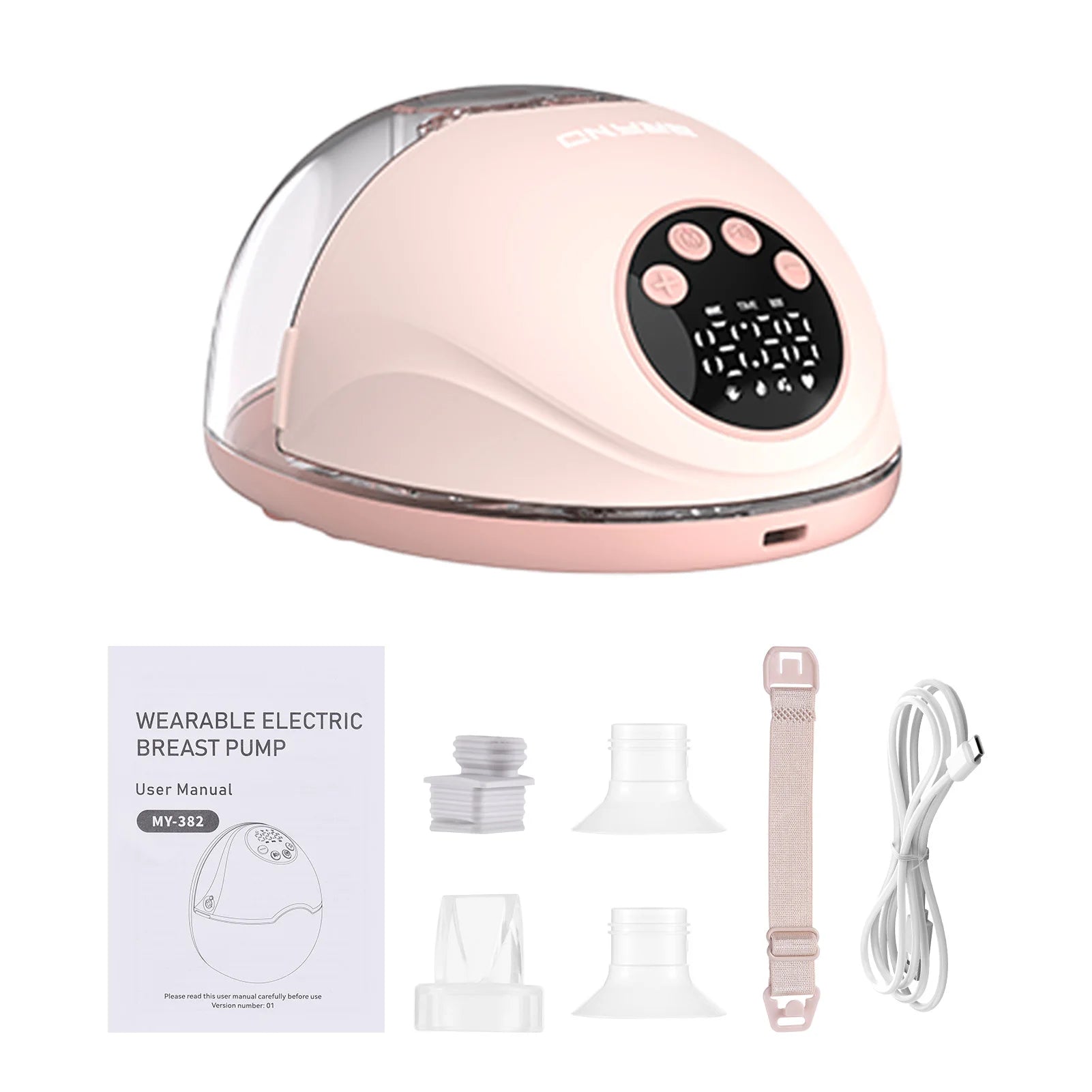 Hands Free Breast Pump 4 Modes 12Levels Auto Stop Wearable Breast Pump BPA-free Safe Double-Sealed Electric Cordless Breast Pump