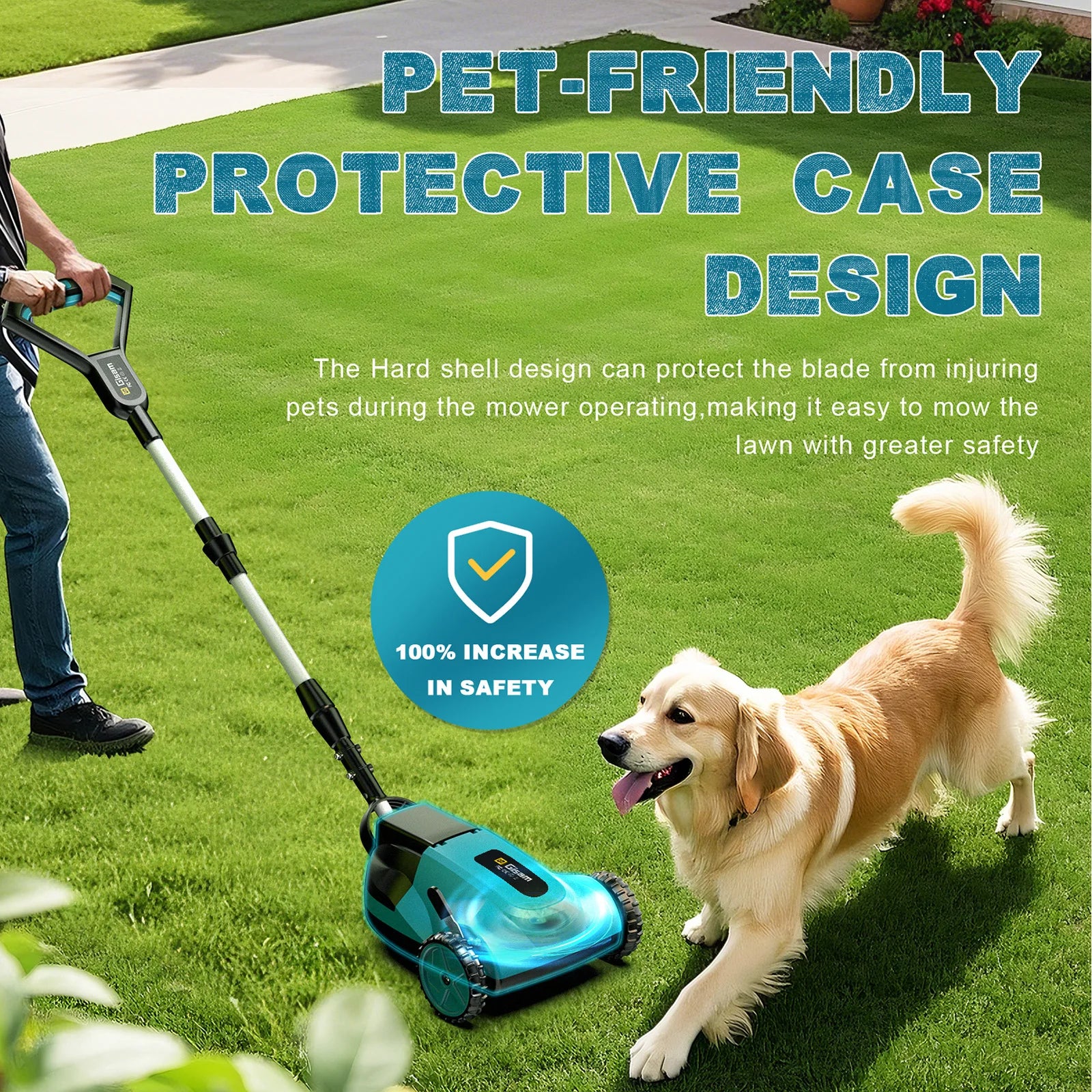 Gisam 10Inch 46000RPM Brushless Electric Lawn Mower Cordless Grass Trimmer Garden Landscaping Cutter For Makita 18V Battery Pin