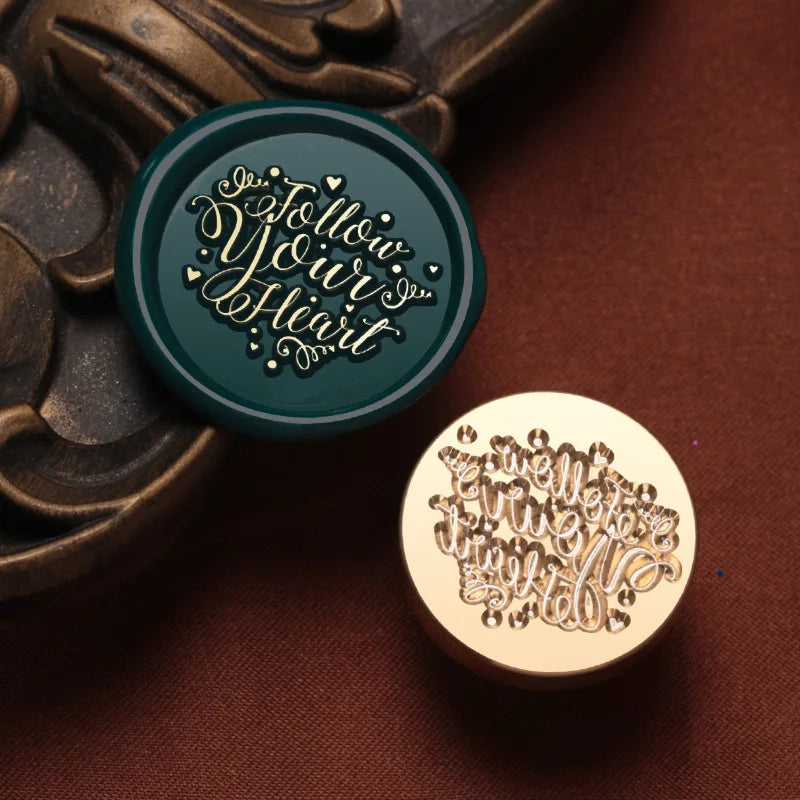 English Blessings Seal Head Wax Stamp Envelope Sealin Greeting Card Gifts Wedding Invitation,Thank You/Good Luck/Best Wishes