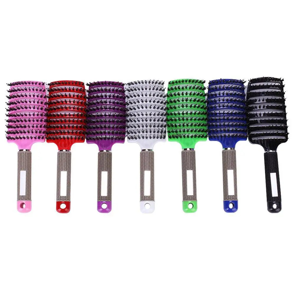 Brosse à cheveux, cheveux bouclés ou mouillés pour femmes, peigne de massage du cuir chevelu, outils de coiffure de salon pour femmes