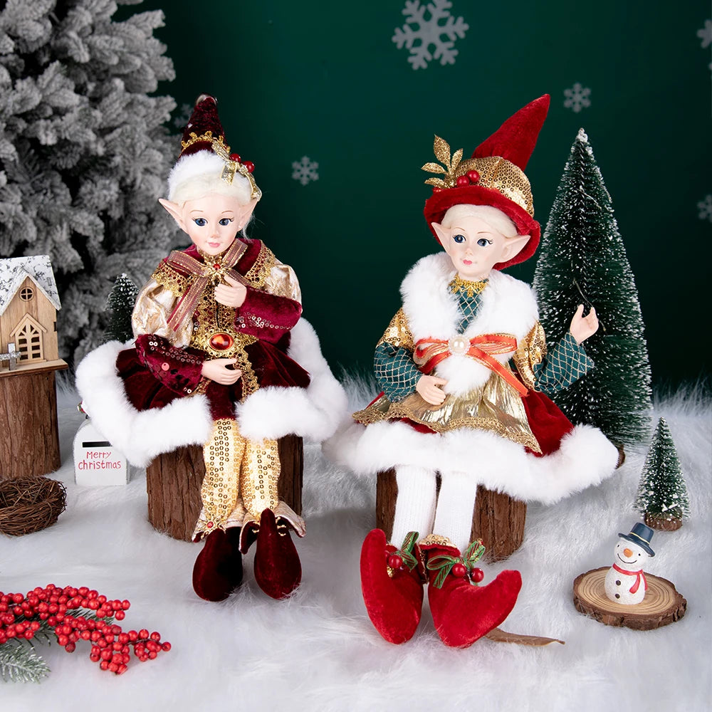 Hanging Decoration Navidad Natal 2025 New Year Gifts Elf Boy Dolls with Mask Christmas Tree Pendant Ornaments Elf Gifts